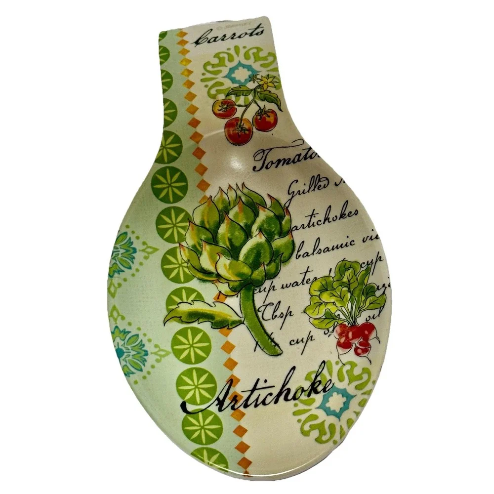 Royal Botanical Society 1895 Logo Poppies large Spoon Rest by‎ Kay Dee Designs